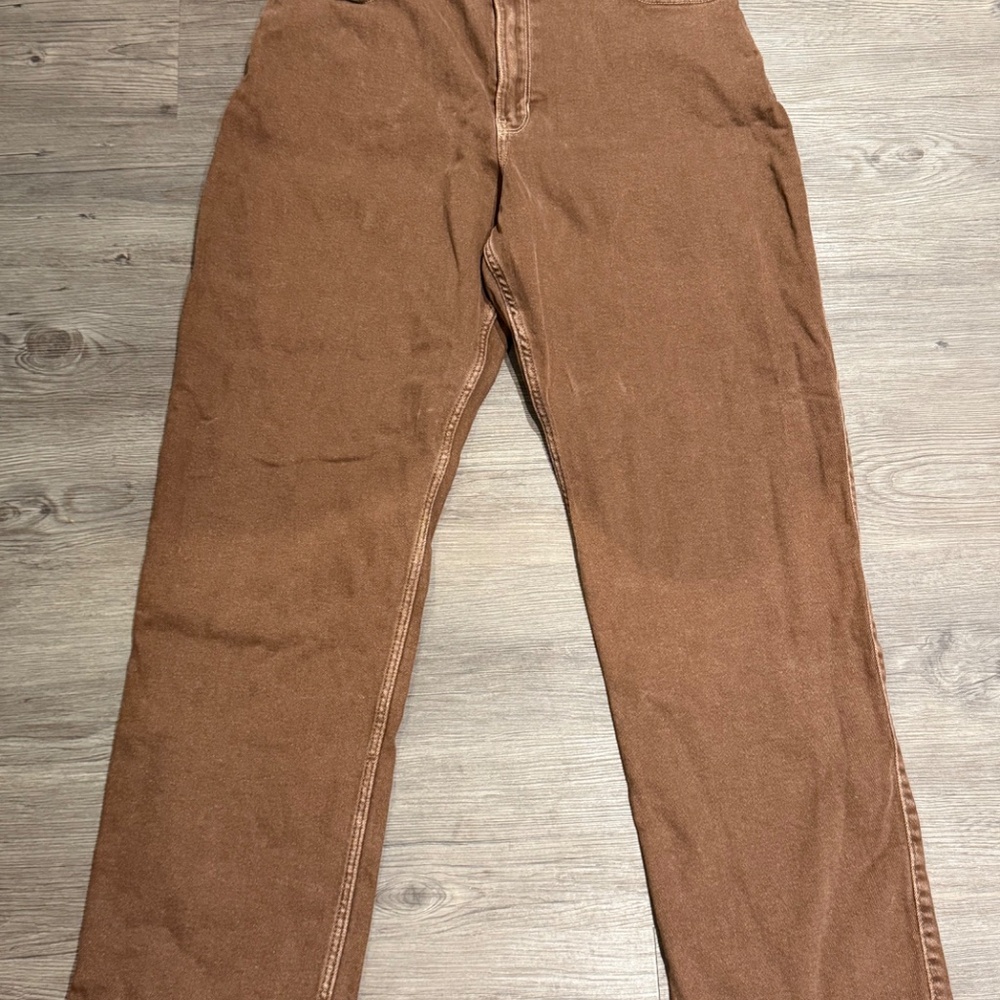 Hollister Ultra High-Rise Dad Jeans  Brown Vintage Stretch | Size 16L / W33L